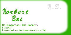 norbert bai business card